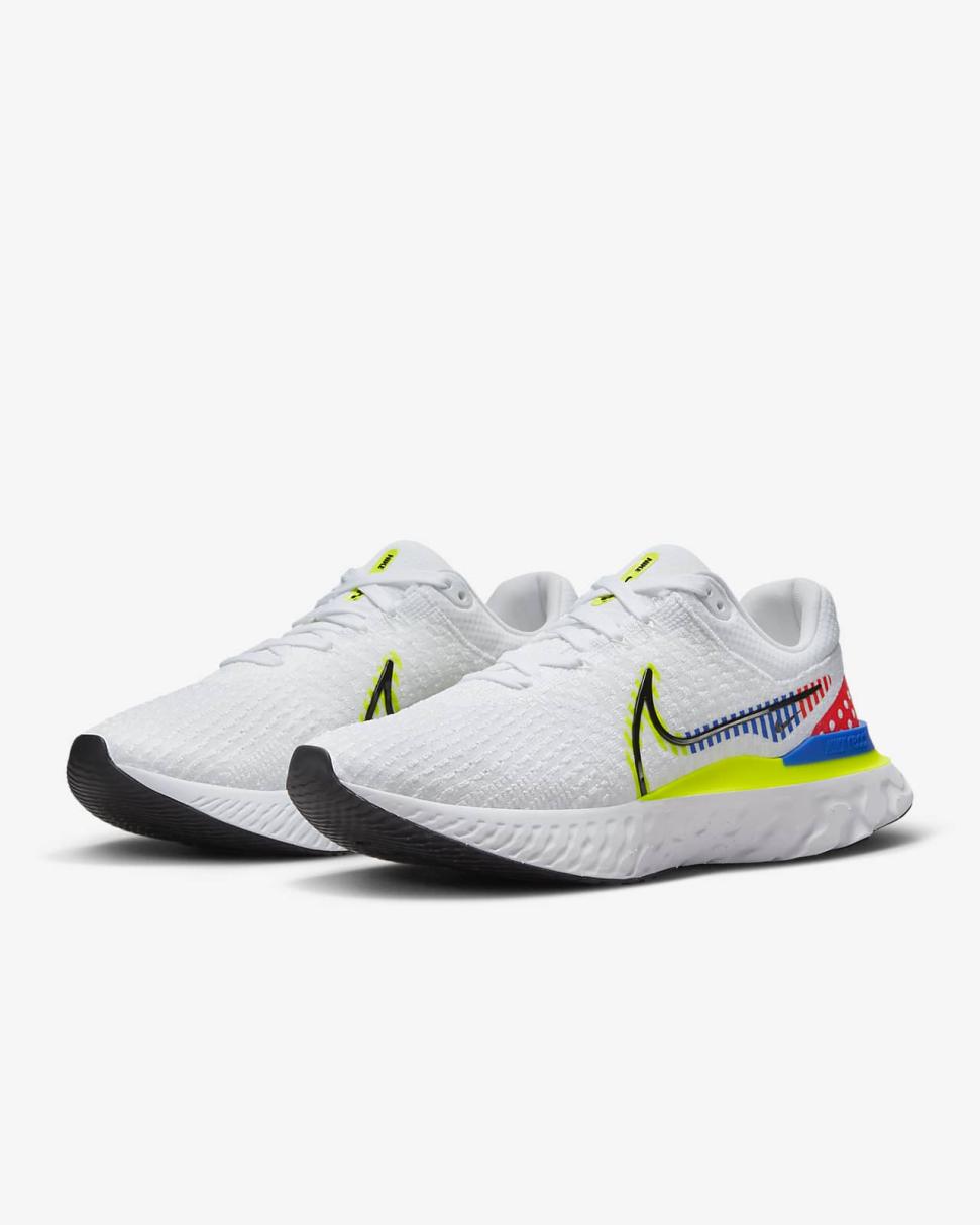Nike React Infinity 3 Premium White/Racer Blue/Bright Crimson/Black | Mens Nike Running