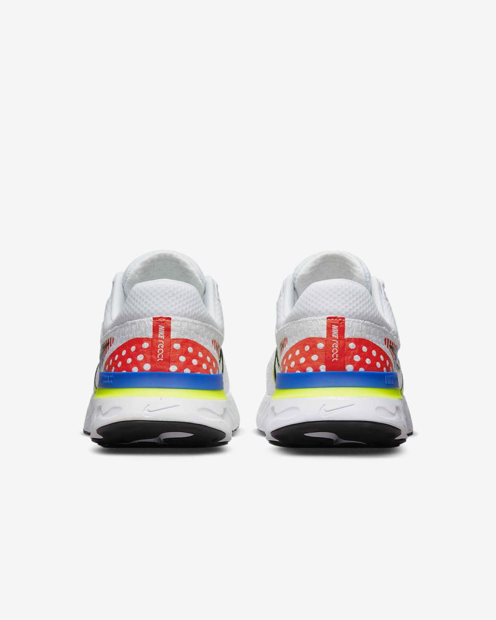 Nike React Infinity 3 Premium White/Racer Blue/Bright Crimson/Black | Mens Nike Running