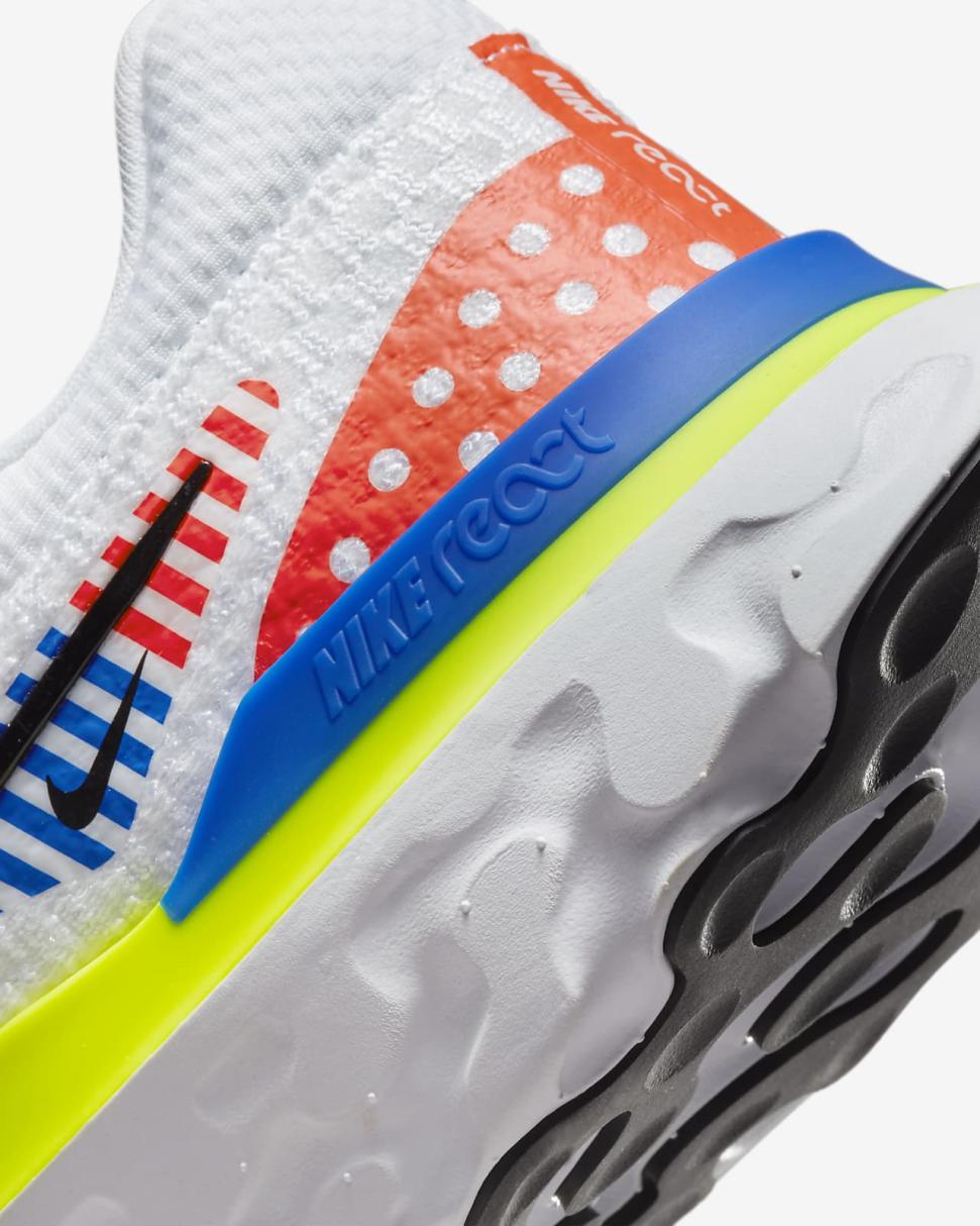 Nike React Infinity 3 Premium White/Racer Blue/Bright Crimson/Black | Mens Nike Running