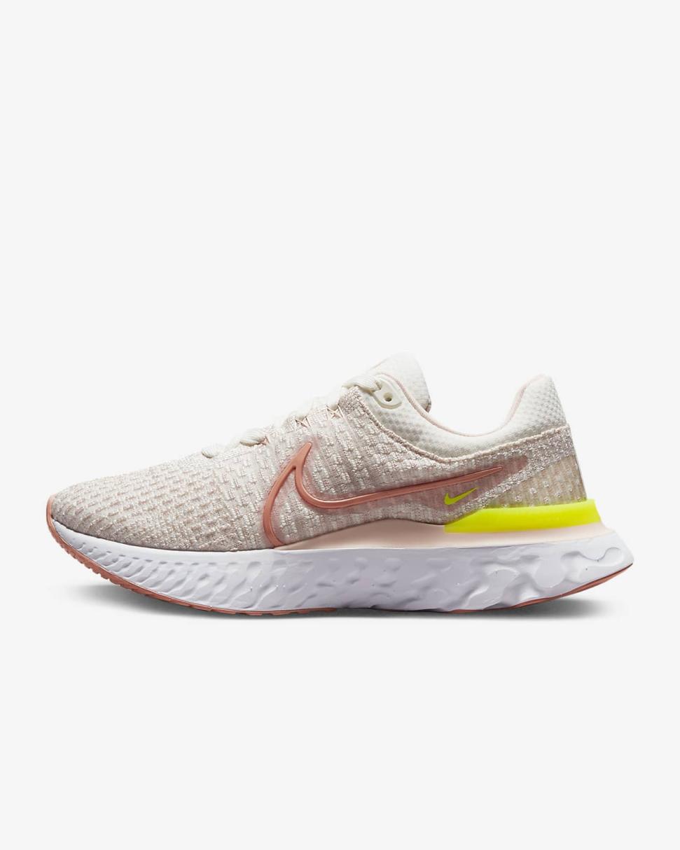 Nike React Infinity 3 Sail/Atmosphere/Pink Oxford/Light Madder Root | Womens Nike Running