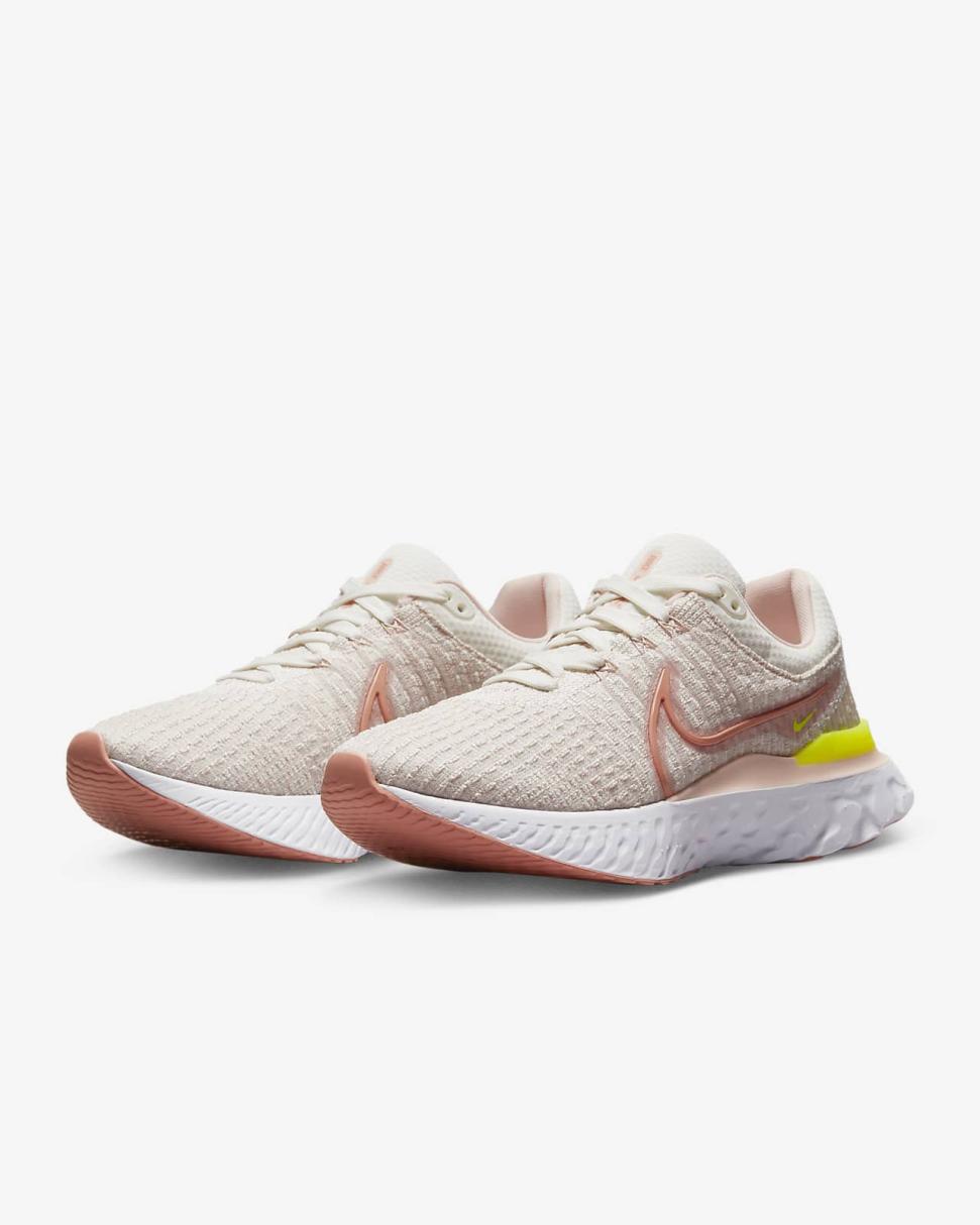 Nike React Infinity 3 Sail/Atmosphere/Pink Oxford/Light Madder Root | Womens Nike Running