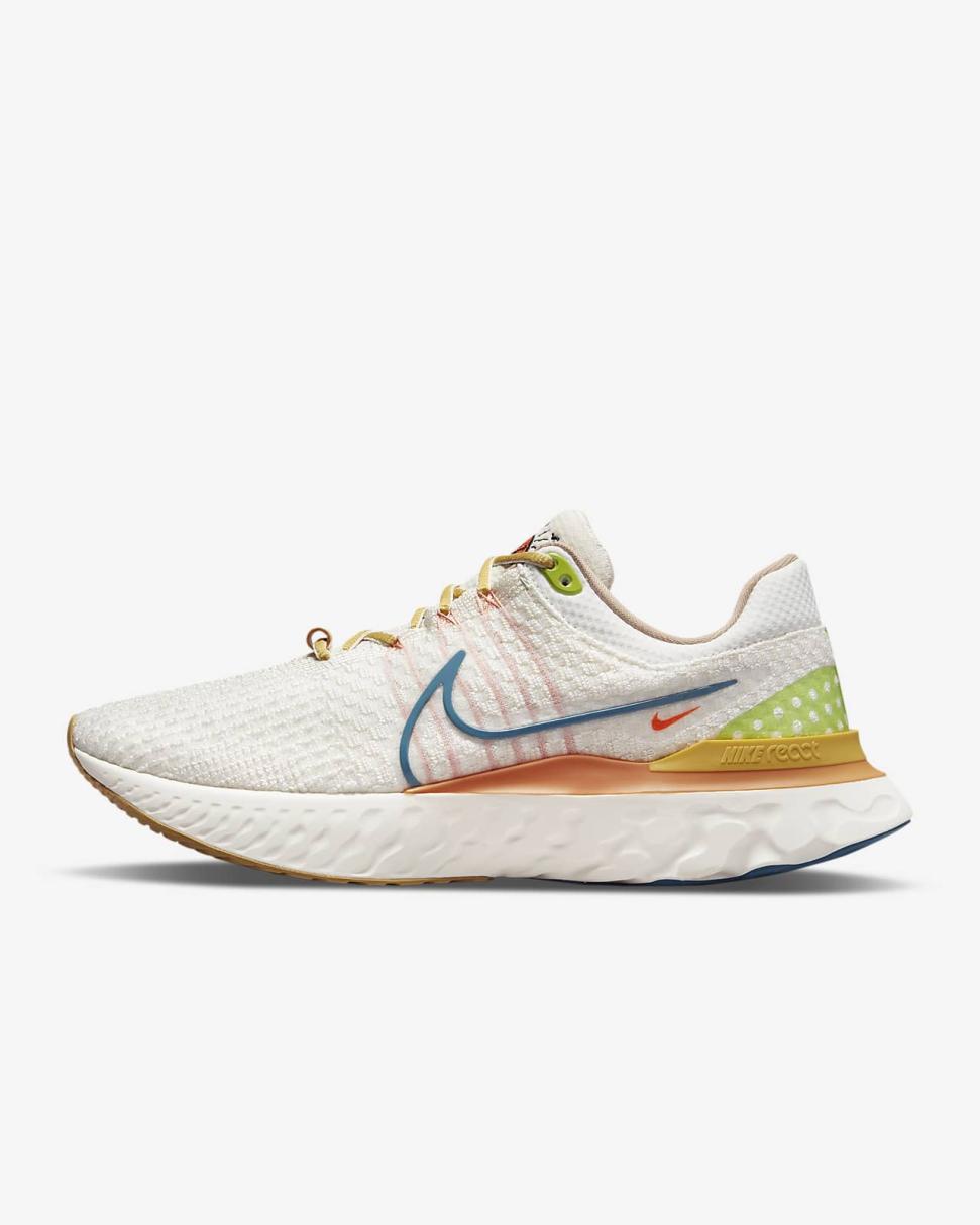 Nike React Infinity 3 Sail/Sail/Hot Curry/Rift Blue | Mens Nike Running