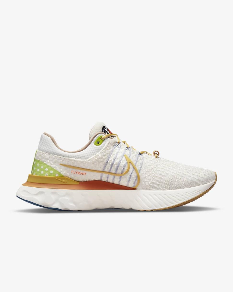 Nike React Infinity 3 Sail/Sail/Hot Curry/Rift Blue | Mens Nike Running