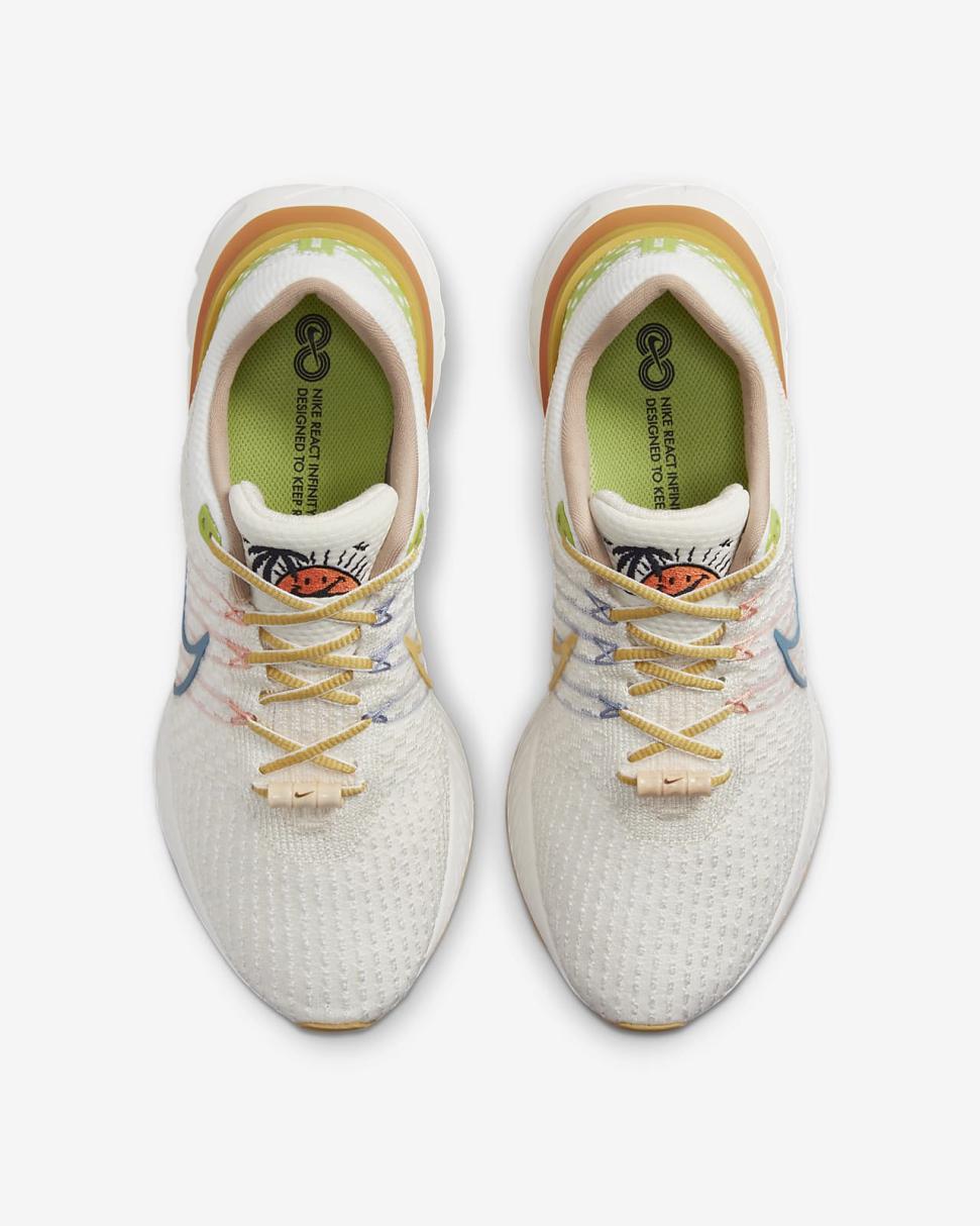 Nike React Infinity 3 Sail/Sail/Hot Curry/Rift Blue | Mens Nike Running