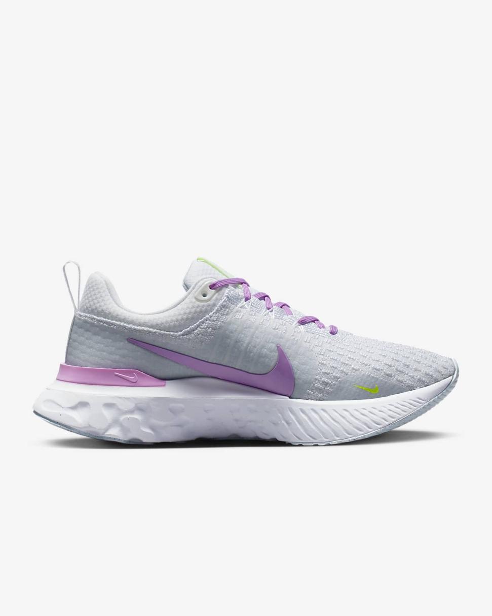 Nike React Infinity 3 White/Blue Tint/Volt/Rush Fuchsia | Womens Nike Running