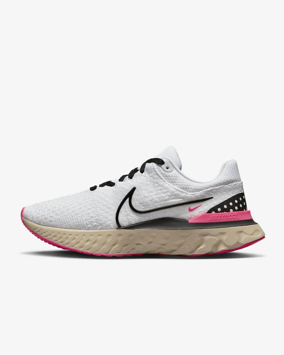 Nike React Infinity 3 White/Pearl White/Hyper Pink/Black | Mens Nike Running