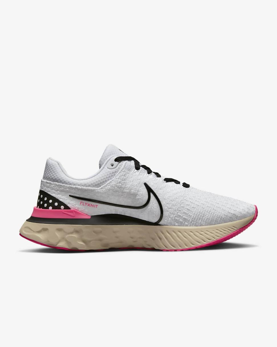 Nike React Infinity 3 White/Pearl White/Hyper Pink/Black | Mens Nike Running