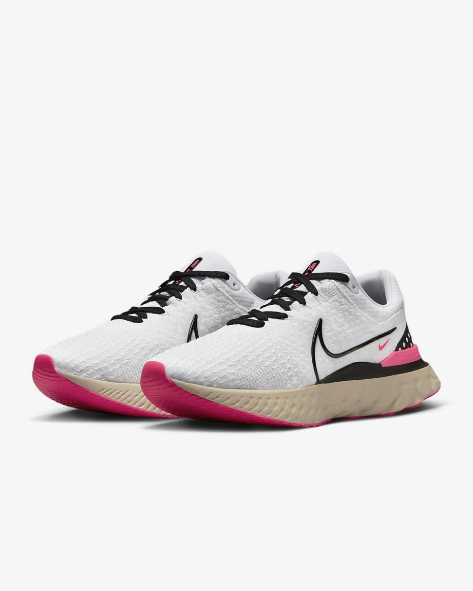 Nike React Infinity 3 White/Pearl White/Hyper Pink/Black | Mens Nike Running
