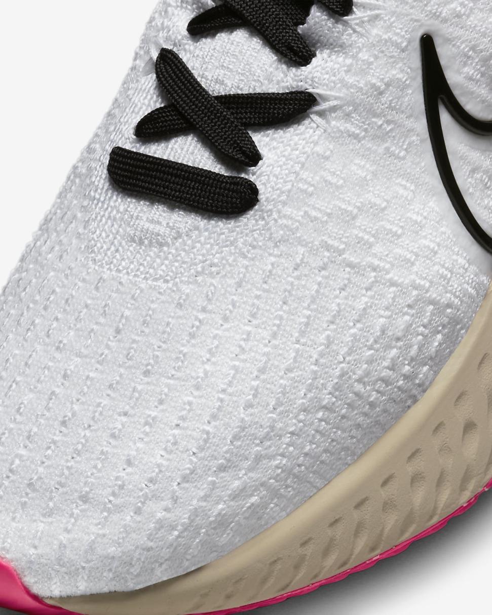 Nike React Infinity 3 White/Pearl White/Hyper Pink/Black | Mens Nike Running