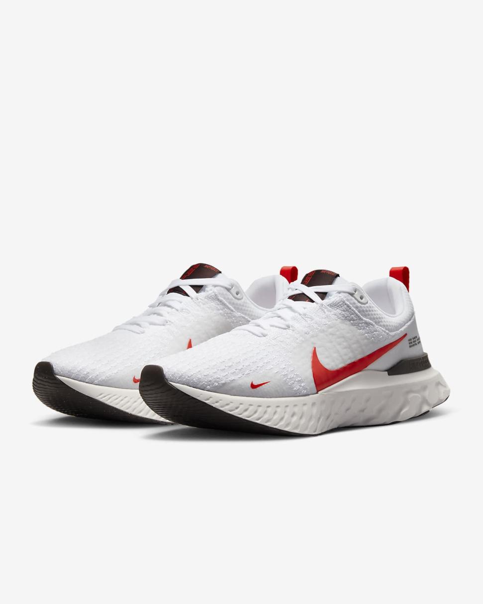 Nike React Infinity 3 White/Platinum Tint/Velvet Brown/Light Crimson | Mens Nike Running