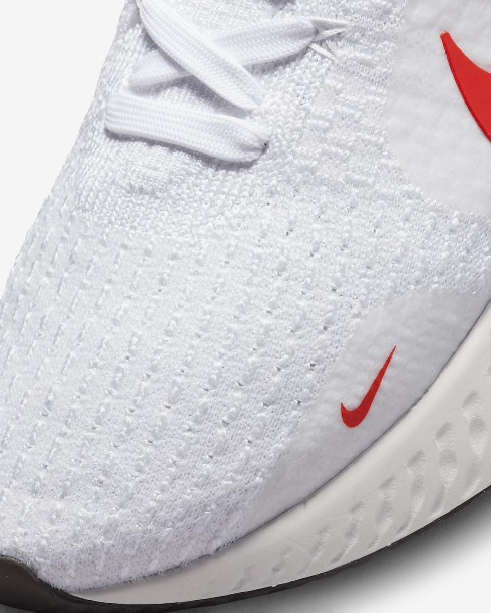 Nike React Infinity 3 White/Platinum Tint/Velvet Brown/Light Crimson | Mens Nike Running