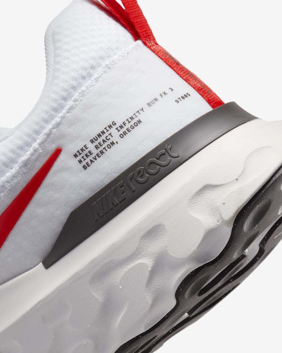Nike React Infinity 3 White/Platinum Tint/Velvet Brown/Light Crimson | Mens Nike Running