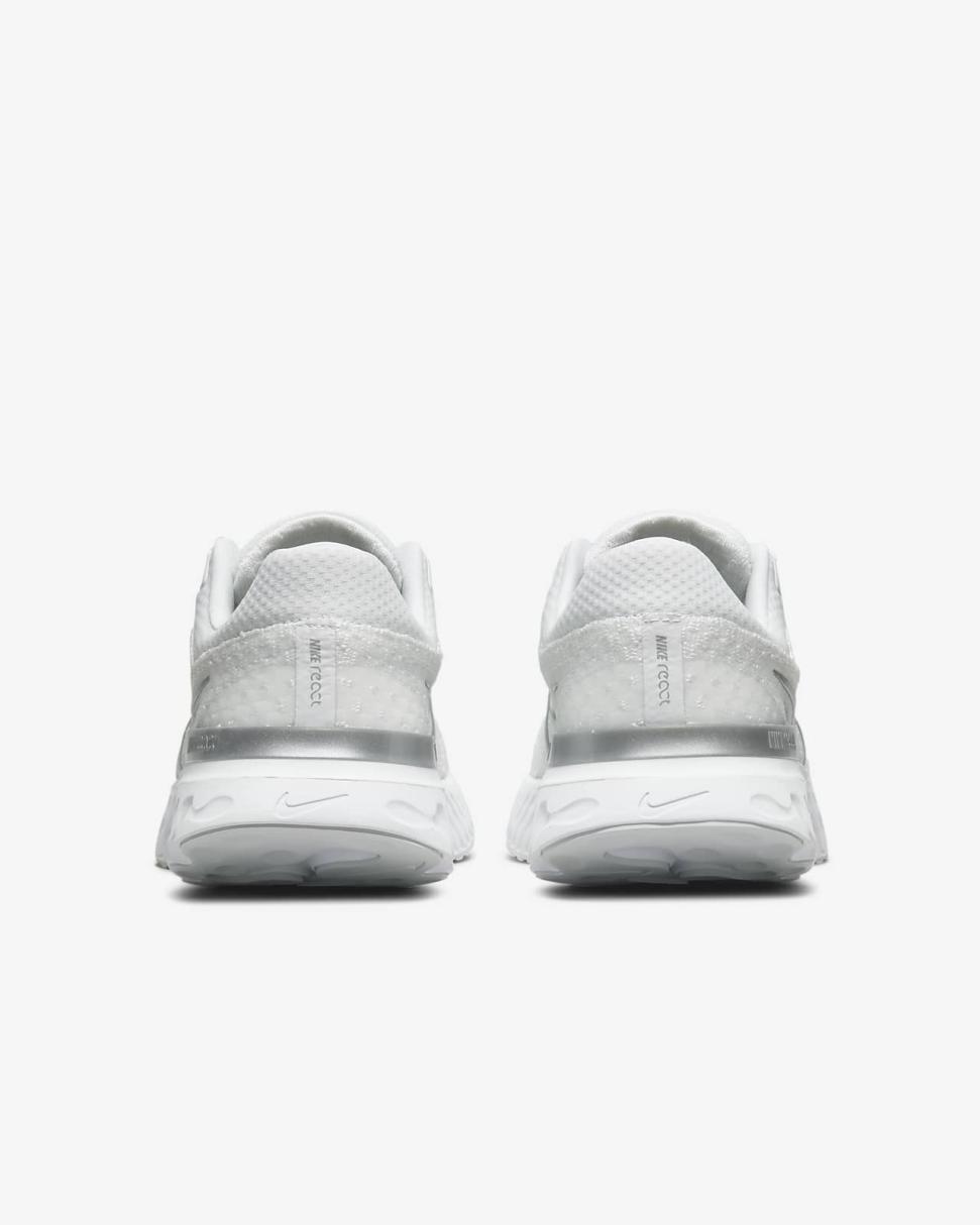 Nike React Infinity 3 White/Pure Platinum/Metallic Silver | Womens Nike Running