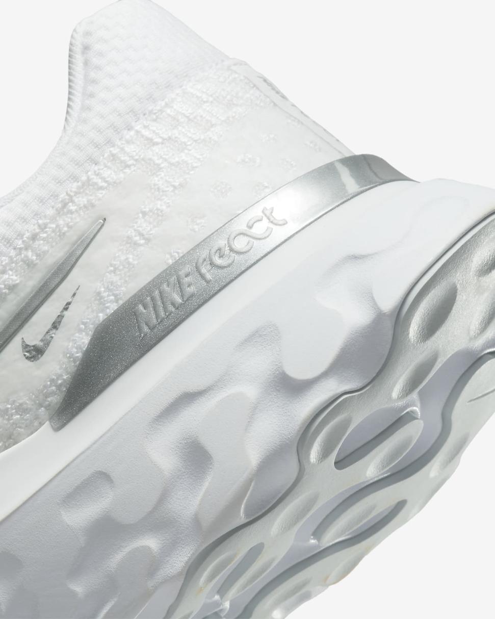 Nike React Infinity 3 White/Pure Platinum/Metallic Silver | Womens Nike Running