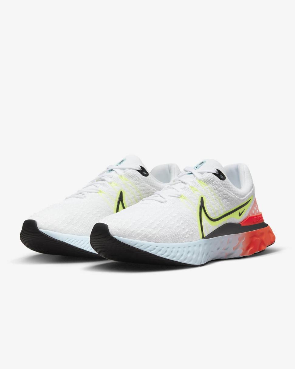 Nike React Infinity 3 White/Volt/Bright Crimson/Black | Womens Nike Running