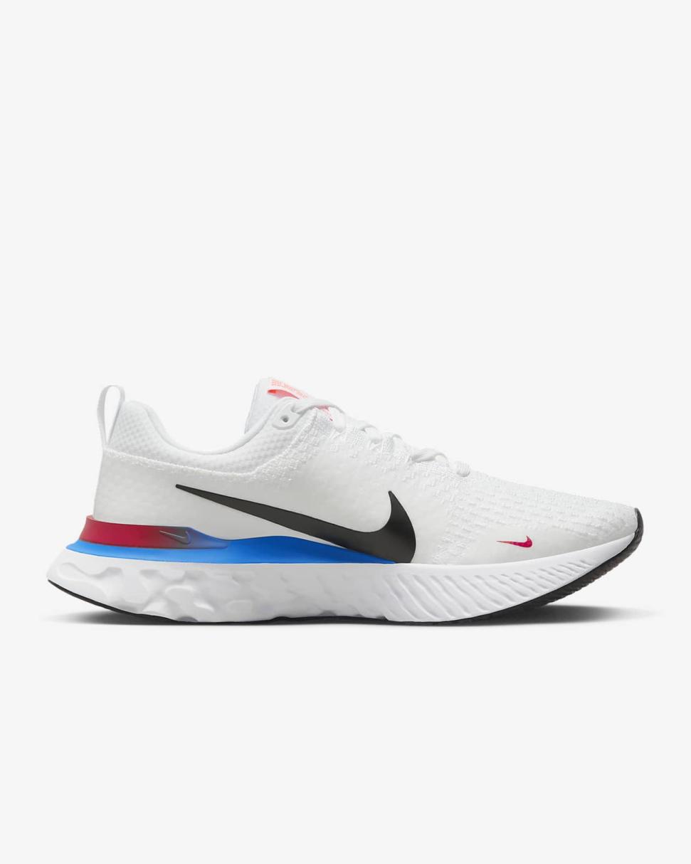 Nike React Infinity Run Flyknit 3 White/Photo Blue/University Red/Black | Mens Nike Running