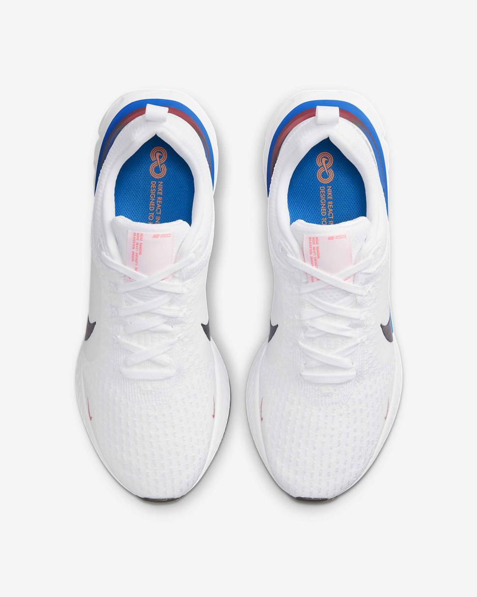 Nike React Infinity Run Flyknit 3 White/Photo Blue/University Red/Black | Mens Nike Running