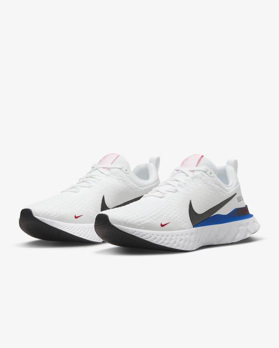 Nike React Infinity Run Flyknit 3 White/Photo Blue/University Red/Black | Mens Nike Running