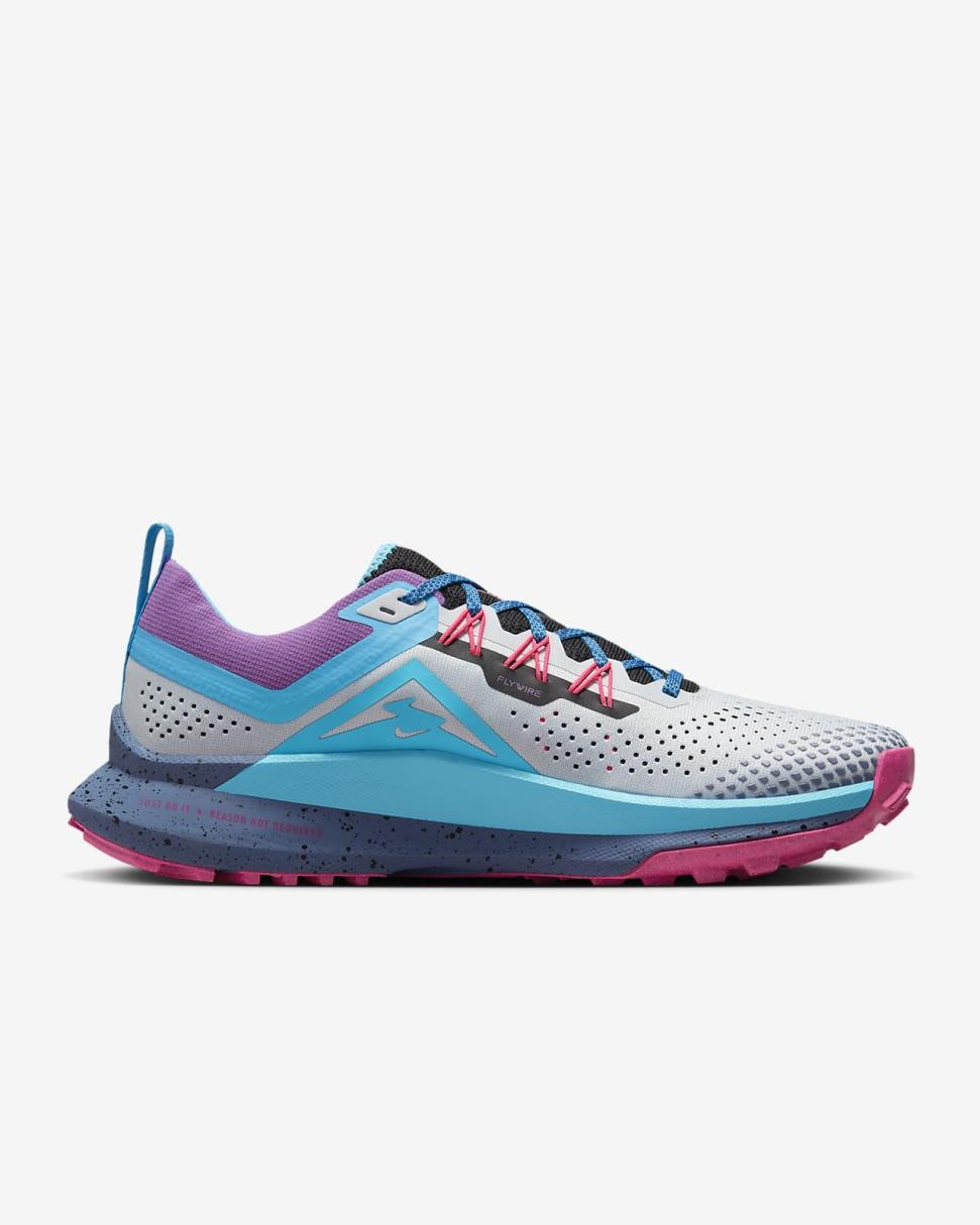 Nike React Pegasus Trail 4 SE Pure Platinum/Baltic Blue/Black/Green Abyss | Mens Nike Running