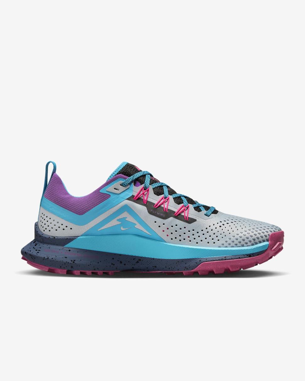 Nike React Pegasus Trail 4 SE Pure Platinum/Baltic Blue/Black/Green Abyss | Womens Nike Running