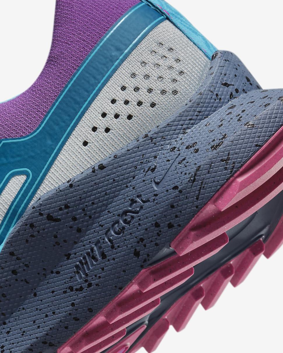 Nike React Pegasus Trail 4 SE Pure Platinum/Baltic Blue/Black/Green Abyss | Womens Nike Running