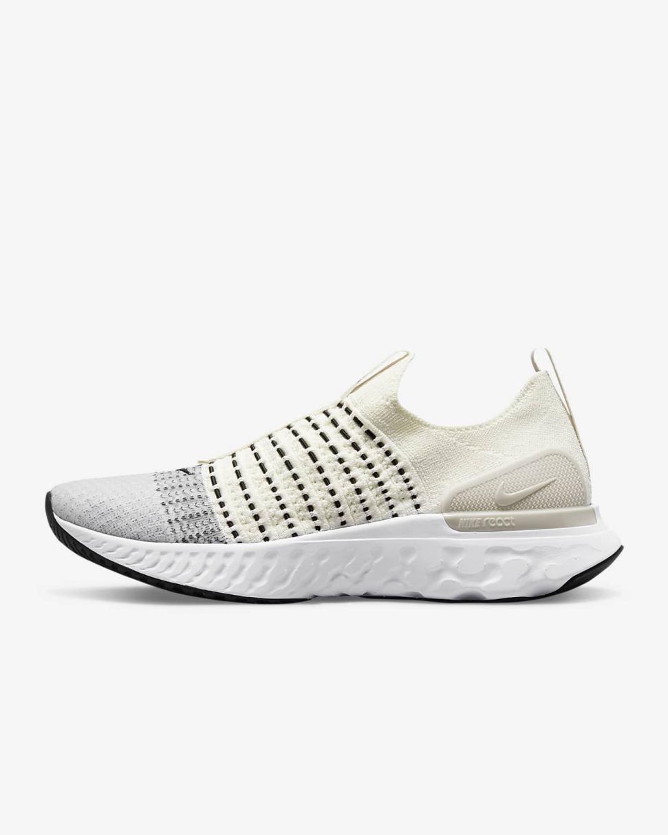 Nike React Phantom Run Flyknit 2 Sail/White/Light Bone/Black | Mens Nike Running