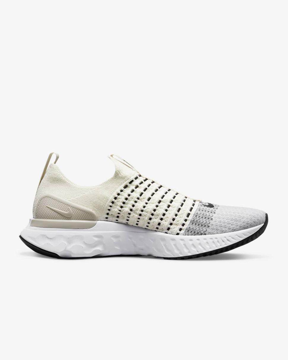 Nike React Phantom Run Flyknit 2 Sail/White/Light Bone/Black | Mens Nike Running