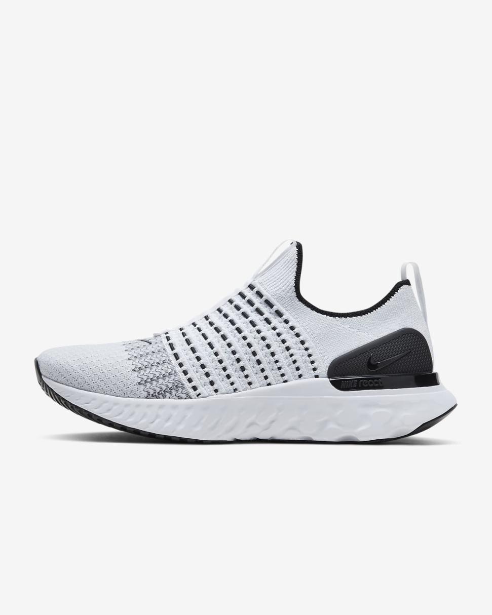 Nike React Phantom Run Flyknit 2 True White/Black/Pure Platinum/White | Mens Nike Running
