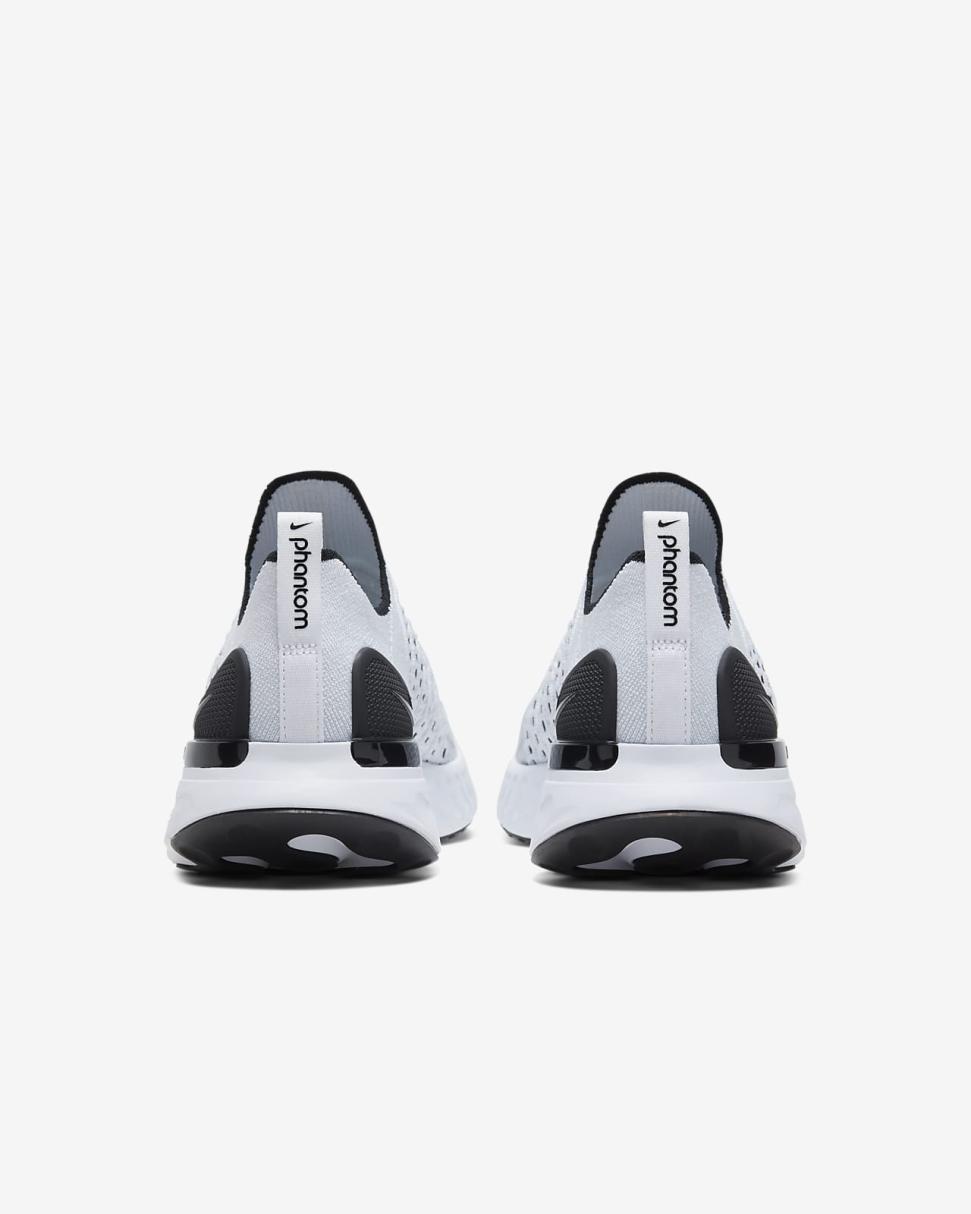 Nike React Phantom Run Flyknit 2 True White/Black/Pure Platinum/White | Mens Nike Running