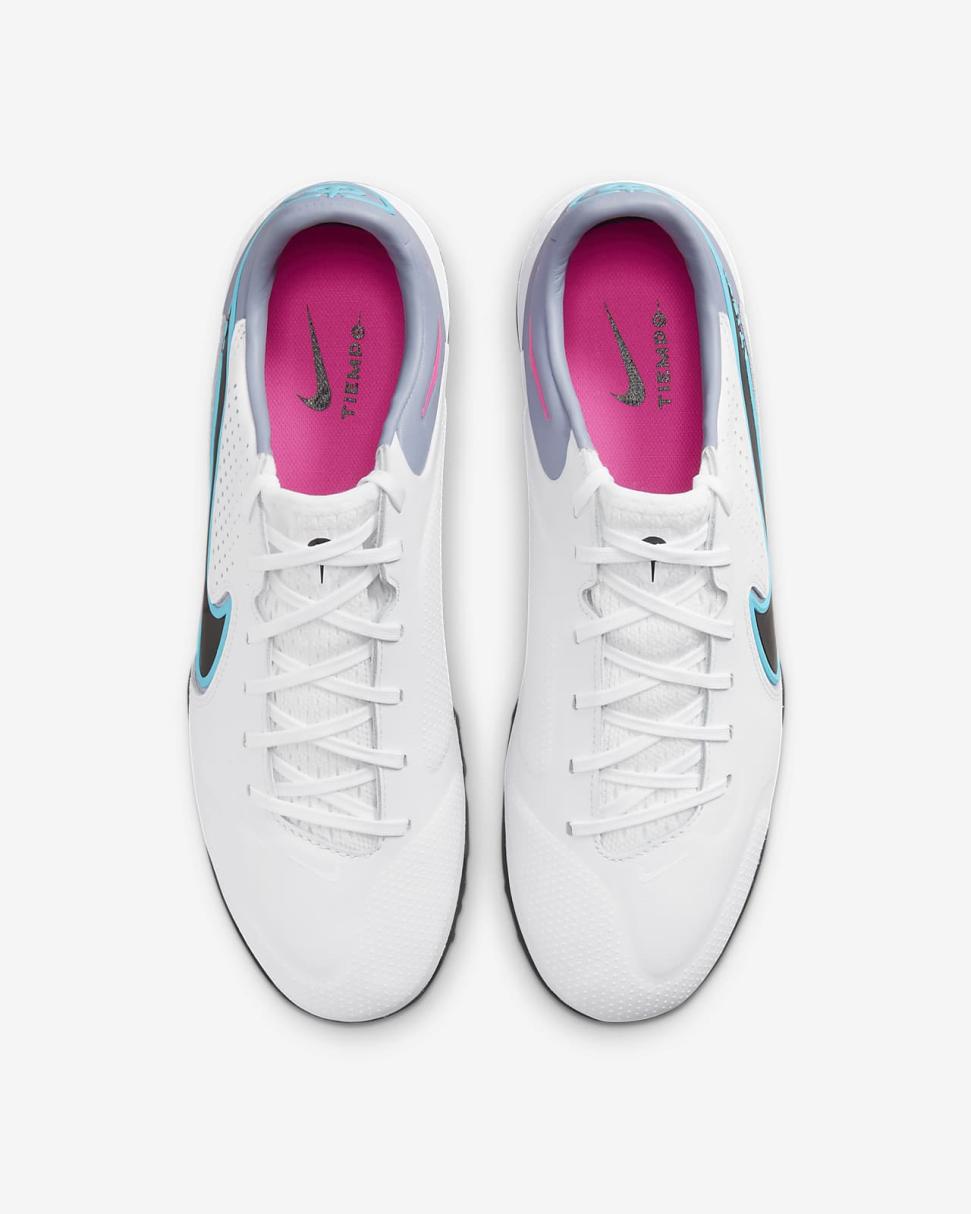 Nike React Tiempo Legend 9 Pro TF White/Baltic Blue/Pink Blast/Black | Mens Nike Soccer