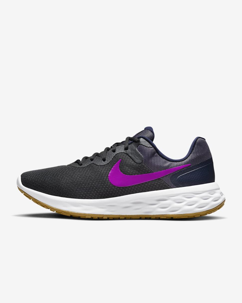 Nike Revolution 6 Anthracite/Blackened Blue/Canyon Purple/Vivid Purple | Mens Nike Running