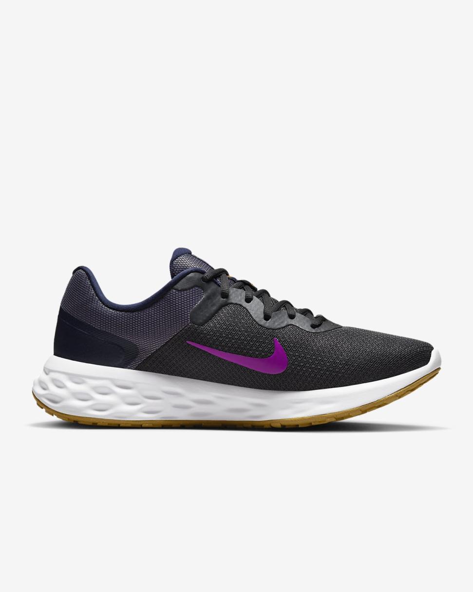 Nike Revolution 6 Anthracite/Blackened Blue/Canyon Purple/Vivid Purple | Mens Nike Running