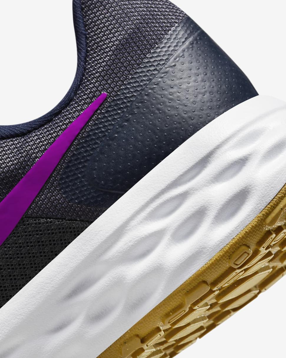 Nike Revolution 6 Anthracite/Blackened Blue/Canyon Purple/Vivid Purple | Mens Nike Running