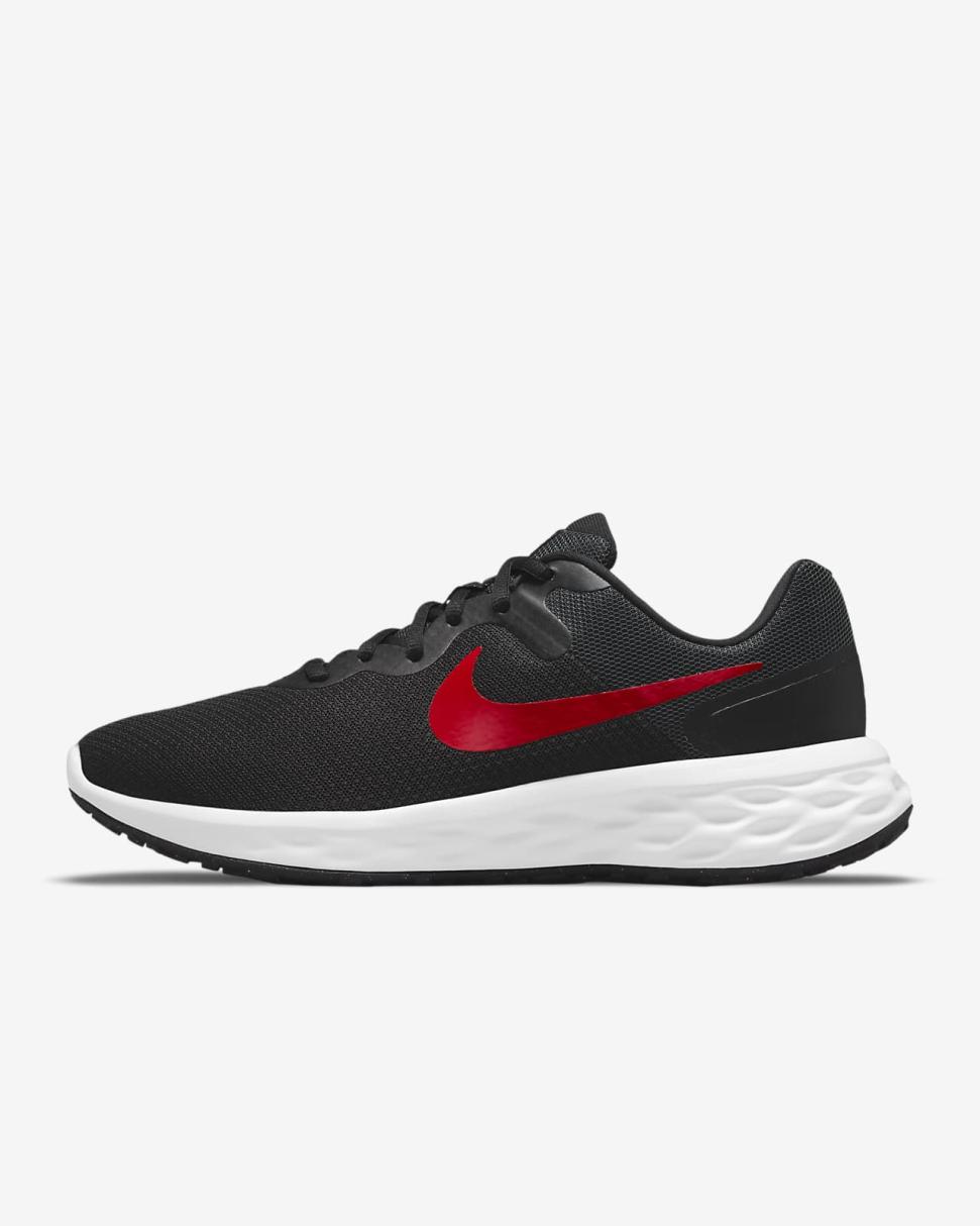 Nike Revolution 6 Black/Anthracite/University Red | Mens Nike Running