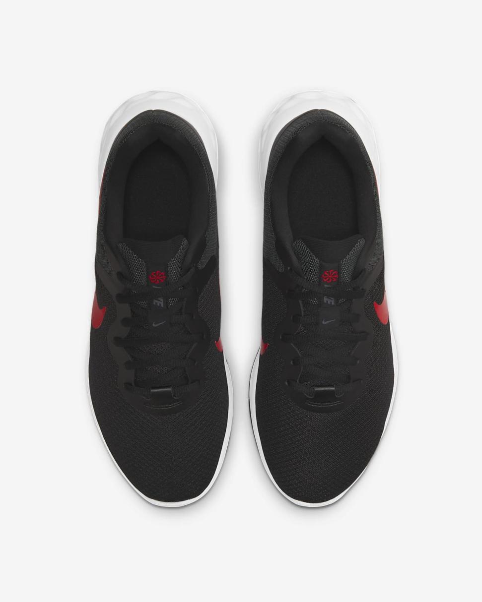 Nike Revolution 6 Black/Anthracite/University Red | Mens Nike Running