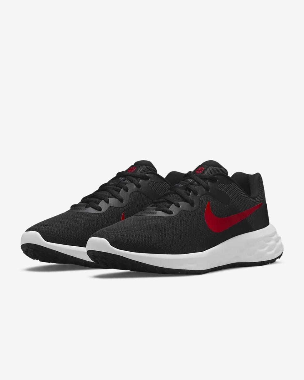 Nike Revolution 6 Black/Anthracite/University Red | Mens Nike Running