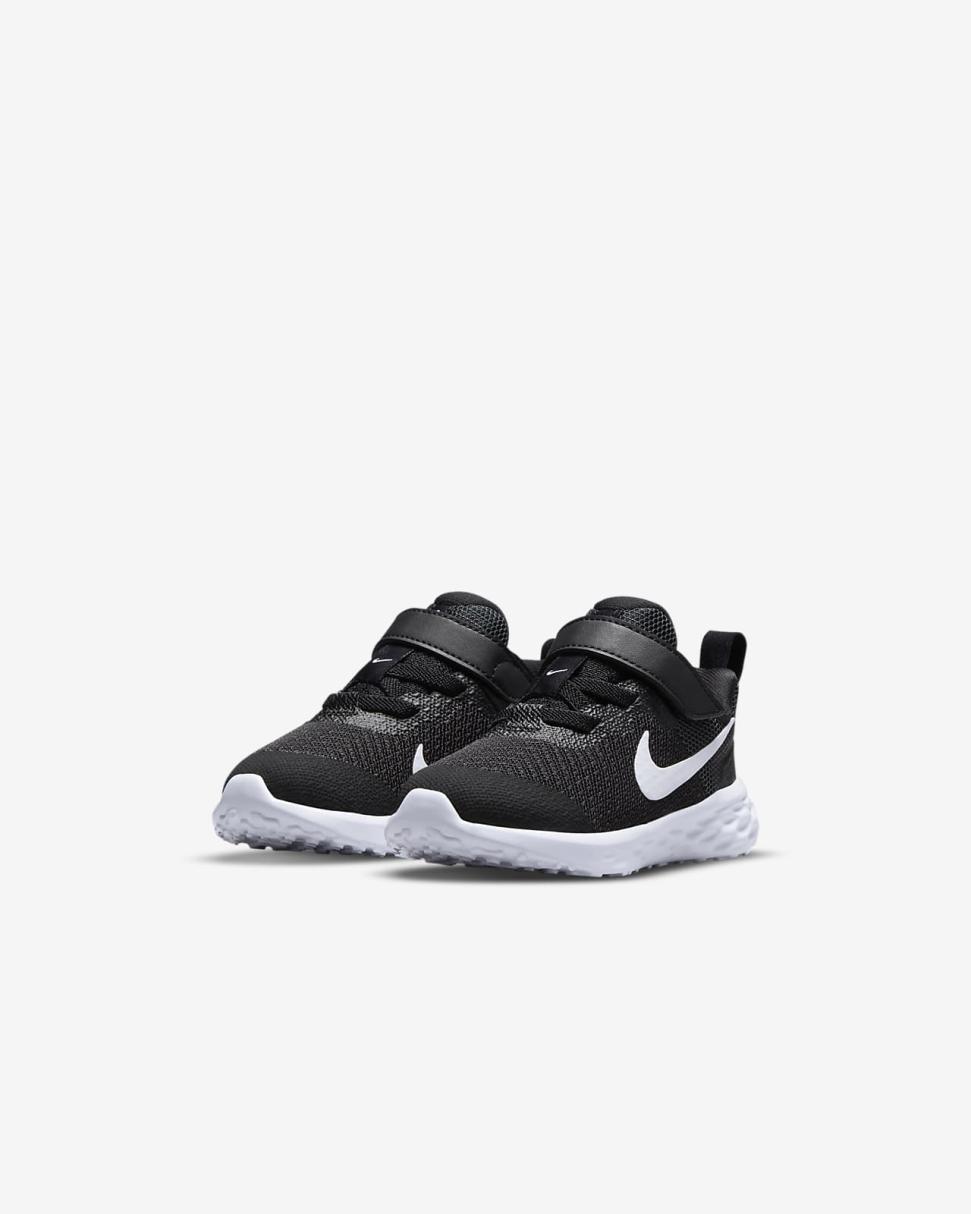 Nike Revolution 6 Black/Dark Smoke Grey/White | Kids Nike Lifestyle