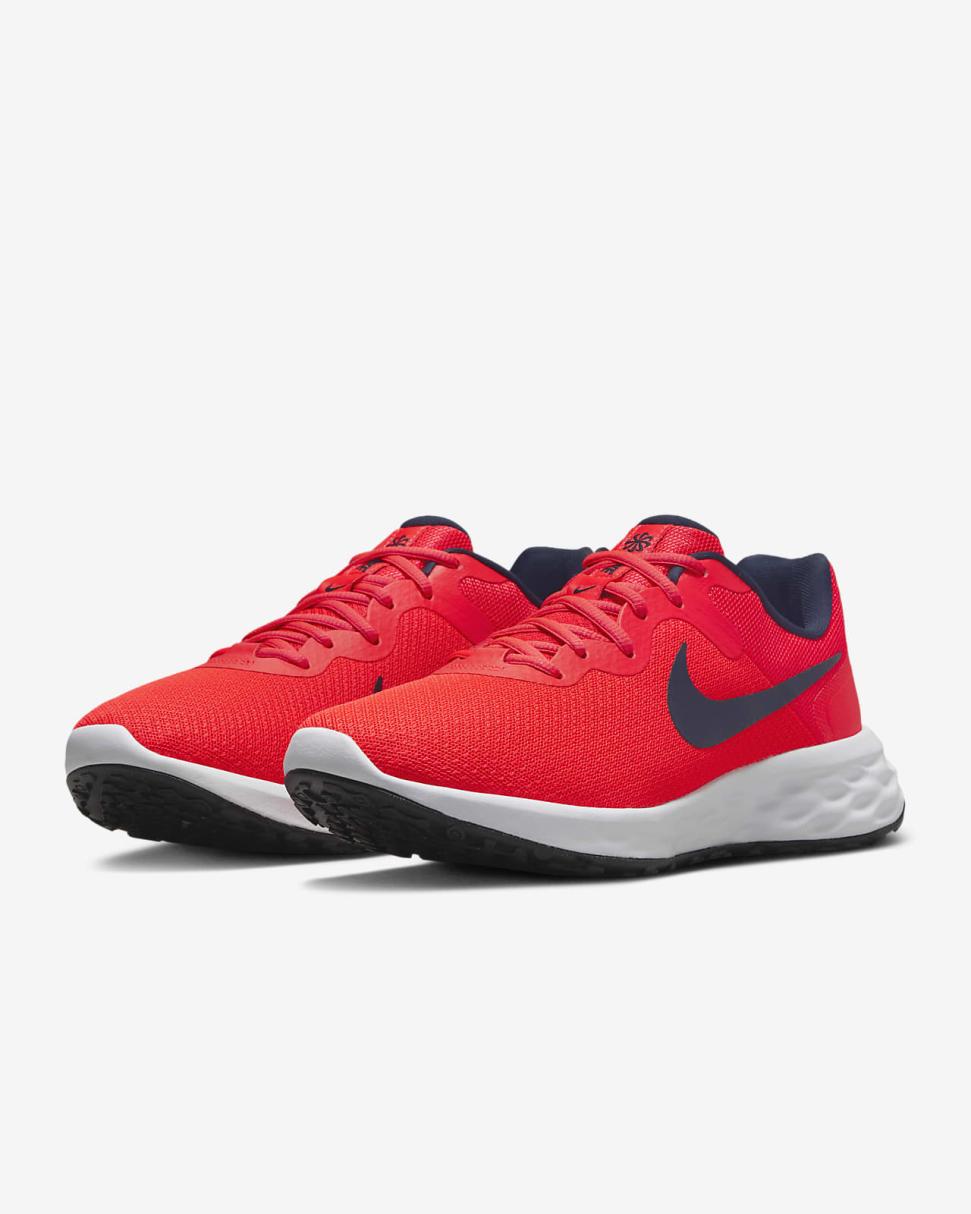 Nike Revolution 6 Bright Crimson/White/Obsidian | Mens Nike Running