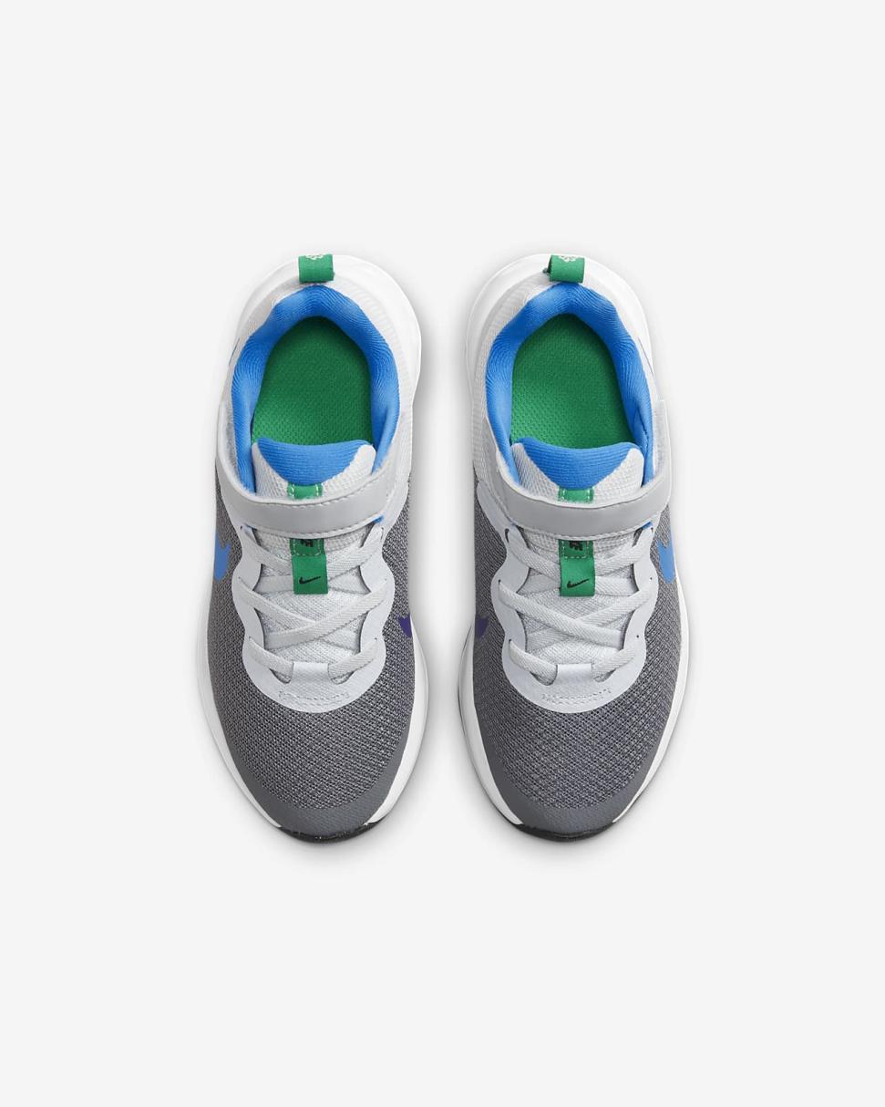 Nike Revolution 6 Cool Grey/Deep Royal Blue/Pure Platinum/Photo Blue | Kids Nike Running