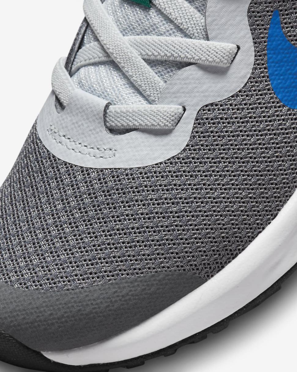 Nike Revolution 6 Cool Grey/Deep Royal Blue/Pure Platinum/Photo Blue | Kids Nike Running