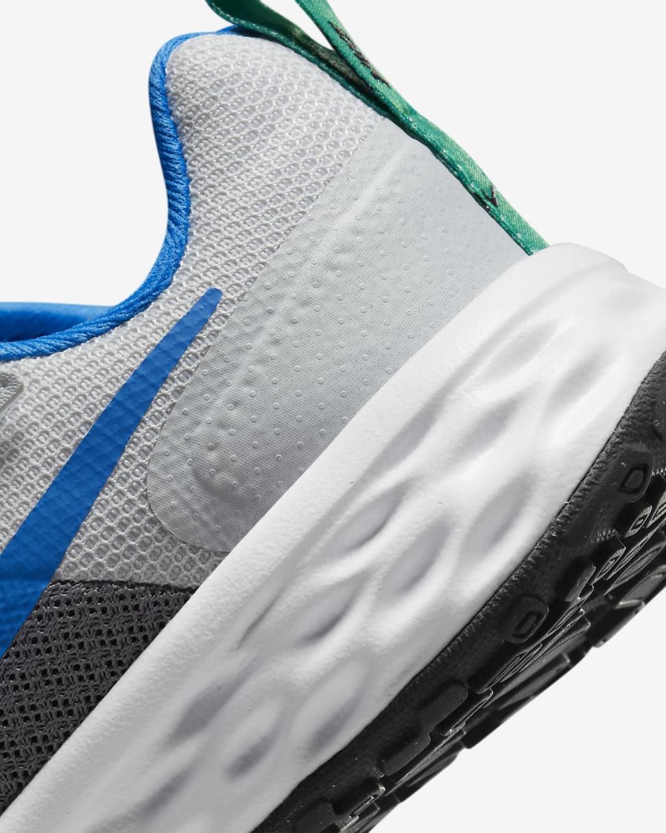 Nike Revolution 6 Cool Grey/Deep Royal Blue/Pure Platinum/Photo Blue | Kids Nike Running