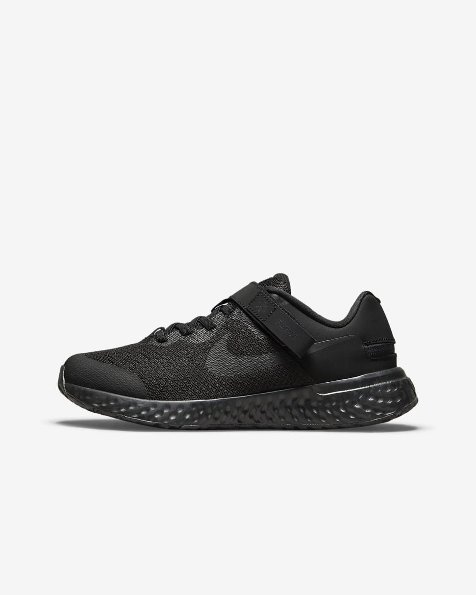 Nike Revolution 6 FlyEase 4E Black/Dark Smoke Grey/Black | Kids Nike Running