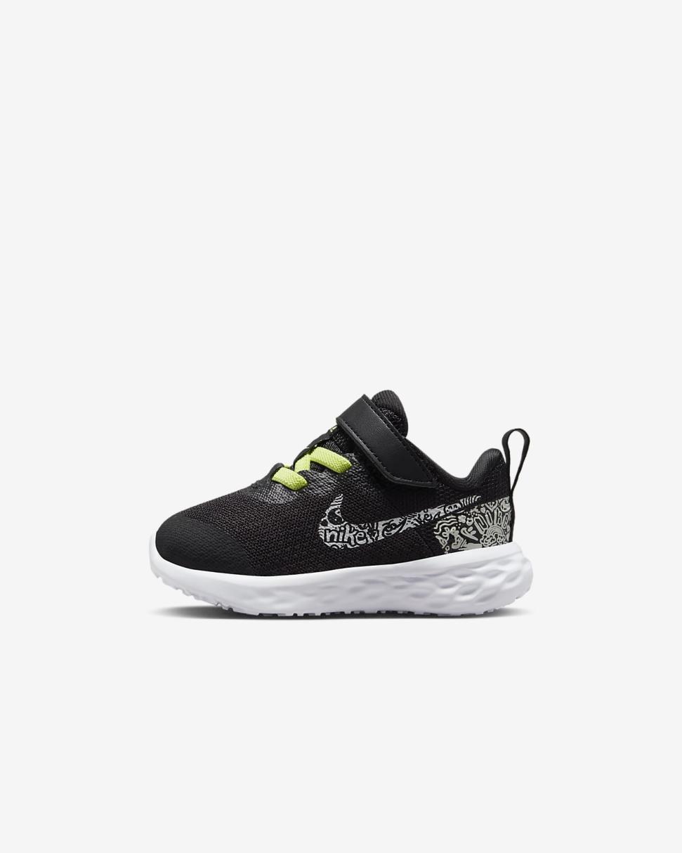 Nike Revolution 6 NN JP Black/Light Lemon Twist/Cobalt Bliss/Summit White | Kids Nike Lifestyle