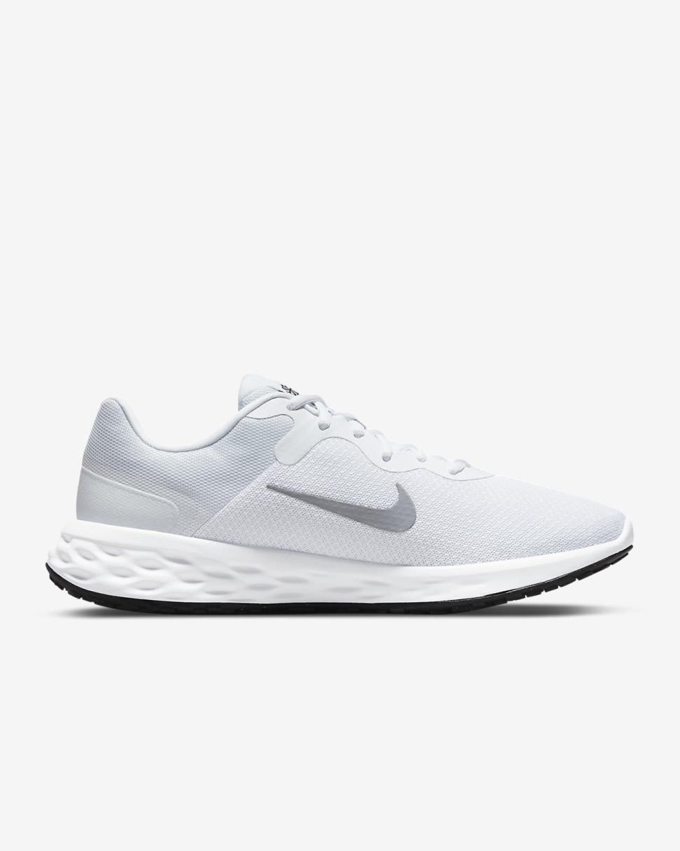 Nike Revolution 6 White/Pure Platinum/Black/Wolf Grey | Mens Nike Running