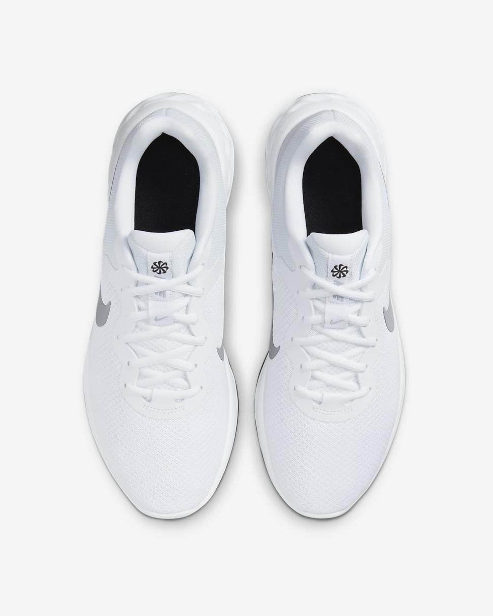 Nike Revolution 6 White/Pure Platinum/Black/Wolf Grey | Mens Nike Running