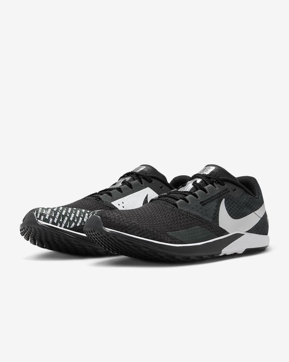Nike Rival Waffle 6 Black/Dark Smoke Grey/White/Metallic Silver | Mens/Womens Nike Running