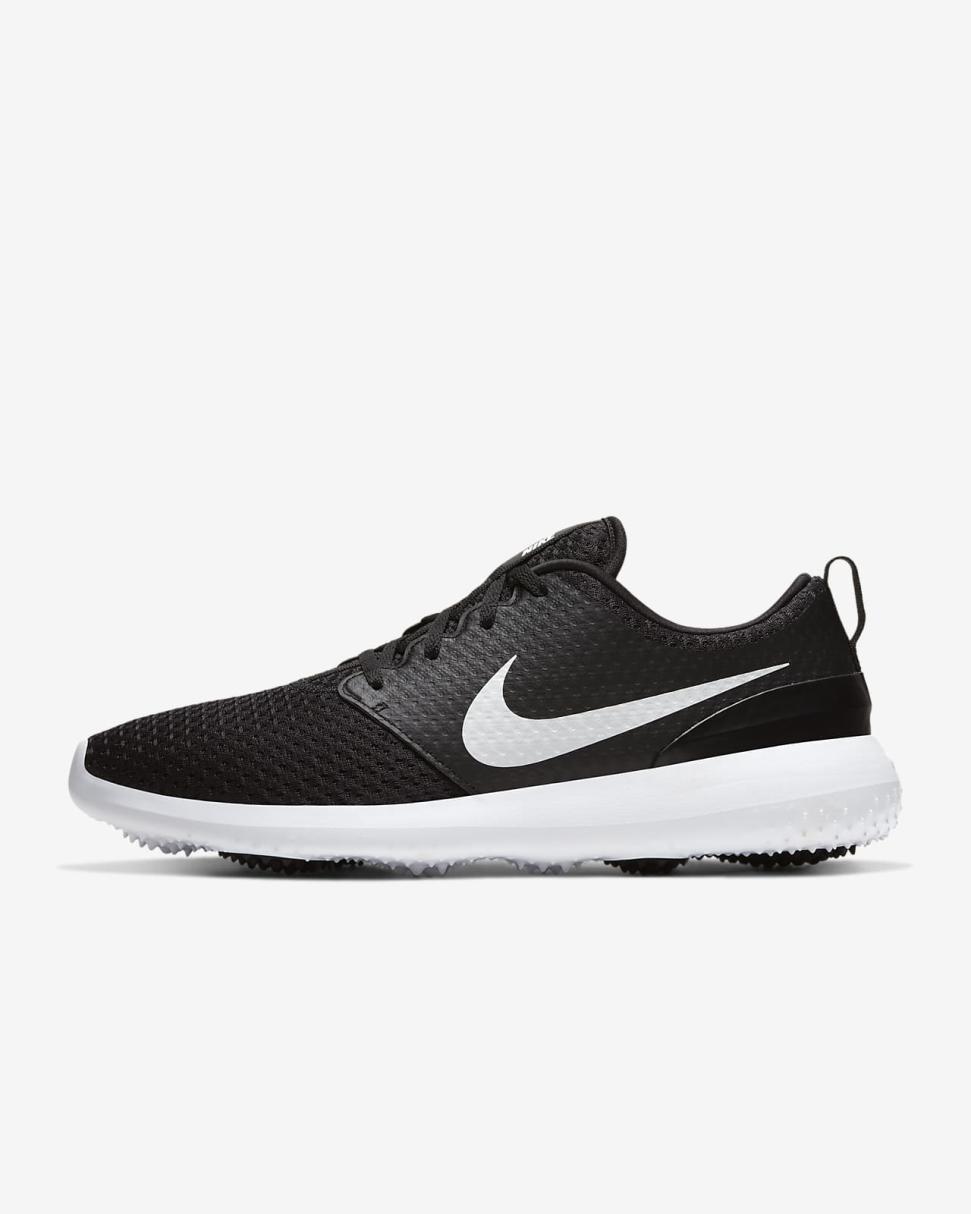 Nike Roshe G Black/White/Metallic White | Mens Nike Golf