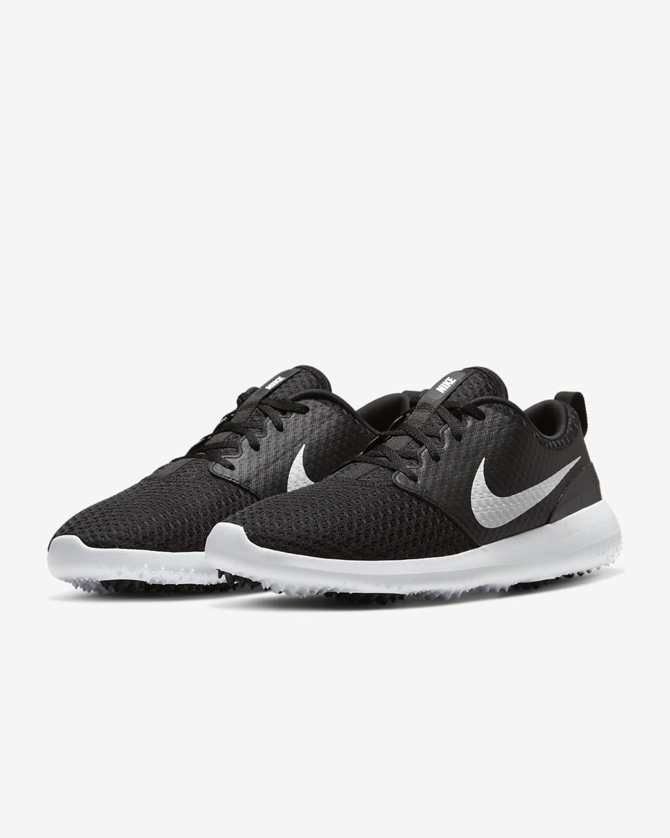 Nike Roshe G Black/White/Metallic White | Mens Nike Golf