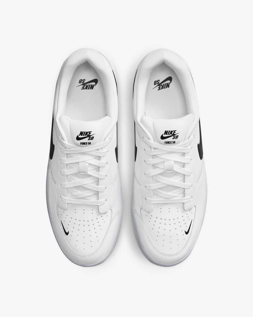 Nike SB Force 58 Premium White/White/White/Black | Mens/Womens Nike Lifestyle