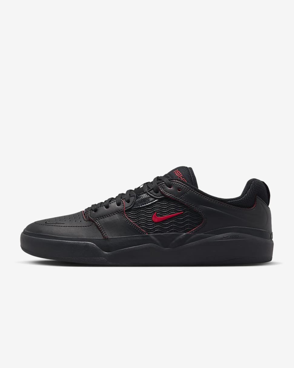 Nike SB Ishod Premium Black/Black/Black/University Red | Mens Nike Lifestyle